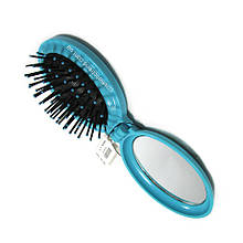 Щітка для волосся масажна складана з дзеркалом Salon Professional (різні кольори)