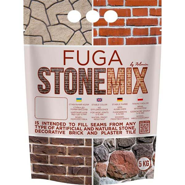 Затирка Заповнювач швів Polimin Fuga Stonemix білий 5 кг