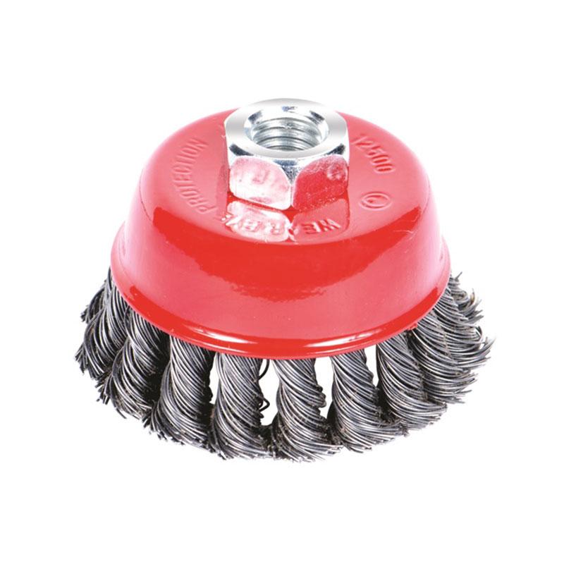 Щітка дротяна чашевидних Ø65мм М14×2мм (сталевий витий) TM SIGMA, фото 1