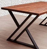 Стіл із металу в стилі ЛОФТ Стильний стіл Лофт підійде для барів, кафе, кухні студії 180х90, фото 4