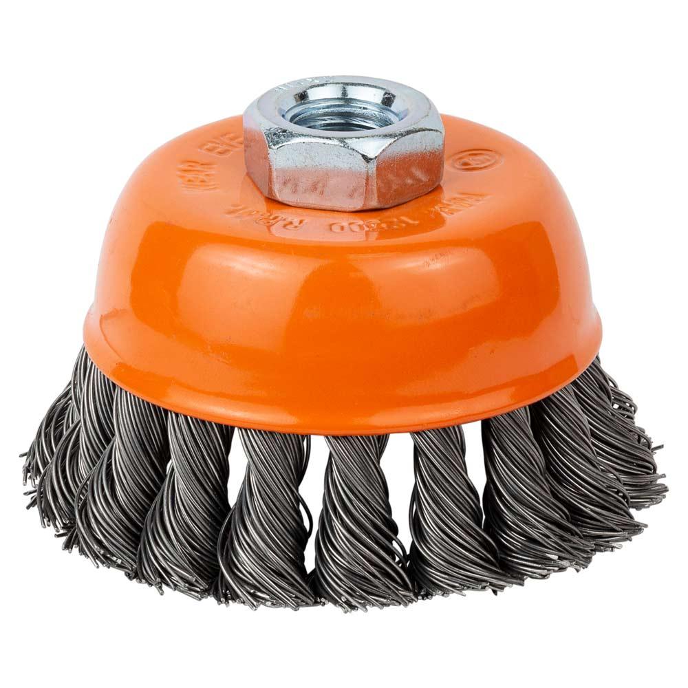 Щітка дротяна чашевидних Ø85мм М14×2мм (сталевий витий) TM GRAD, фото 1