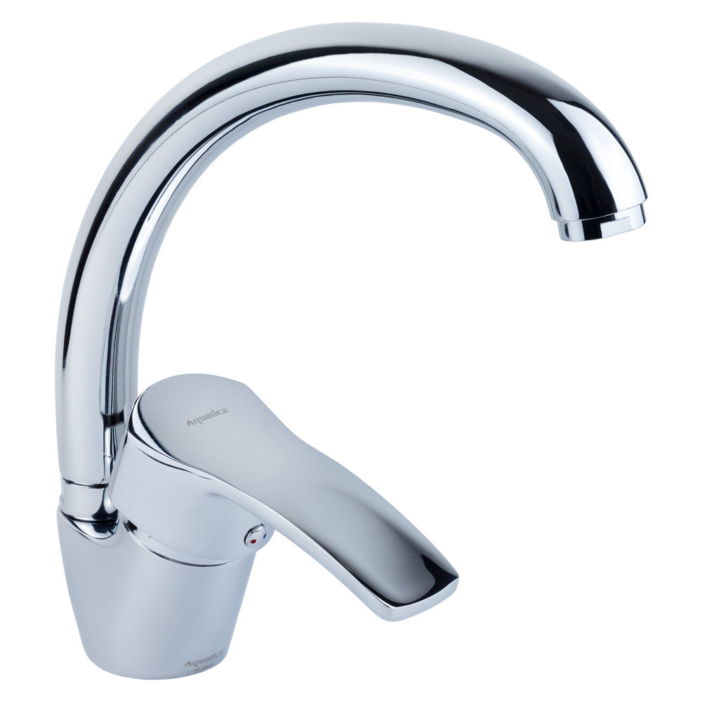 Кухонний змішувач AQUATICA (ML Ø40, гусак вухо на гайці) для кухні, фото 1