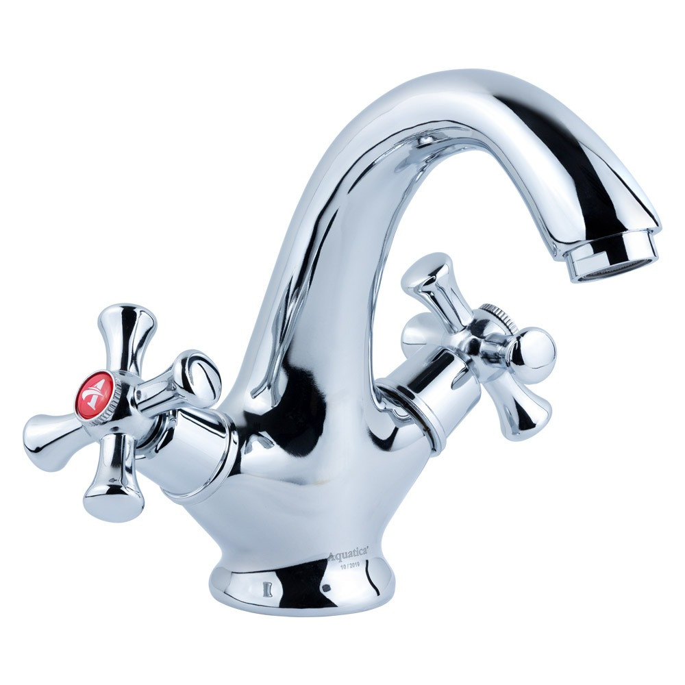 Змішувач для умивальника, рукомийника (литий, на шпильці) для раковини ТМ AQUATICA, фото 1