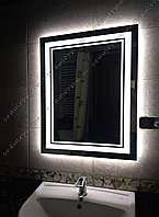 Зеркало с LED подсветкой и дополнительной подсветкой по контуру 600х800мм, L8(А)