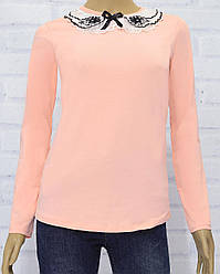 Блузка шкільна з довгим рукавом для дівчинки, трикотажна, Barmy