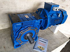 Черв'ячний мотор-редуктор NMRV 40-15 з електродвигуном 0,37 квт 1500 об.хв, фото 3