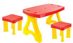 Дитячий стіл MOCHTOYS для пікніка+ 2 стільця Хіт Польща