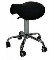 Косметичний стілець без спинки з гідравлічним регулюванням висоти чорний