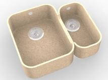 Мийка з акрилового каменю R007 (Hanex, Corian, Staron, Montelli)