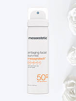 Сонцезахисний спрей для обличчя з антивіковим ефектом SPF 50+ Antiaging facial sun mist Mesoestetic 60 мл