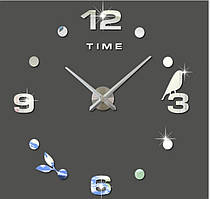 Декоративні 3D годинник Silver time (D=1м)