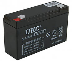 Кислотний акумулятор 6V 10A UKC Battery WST-10