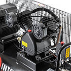 Компресор 100 л, 4 HP, 3 кВт, 220 В, 10 атм, 500 л/хв, 2 циліндра Intertool PT-0014, фото 9