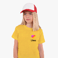 Детская футболка для девочек Лайк (Likee) (25186-1035) Желтый