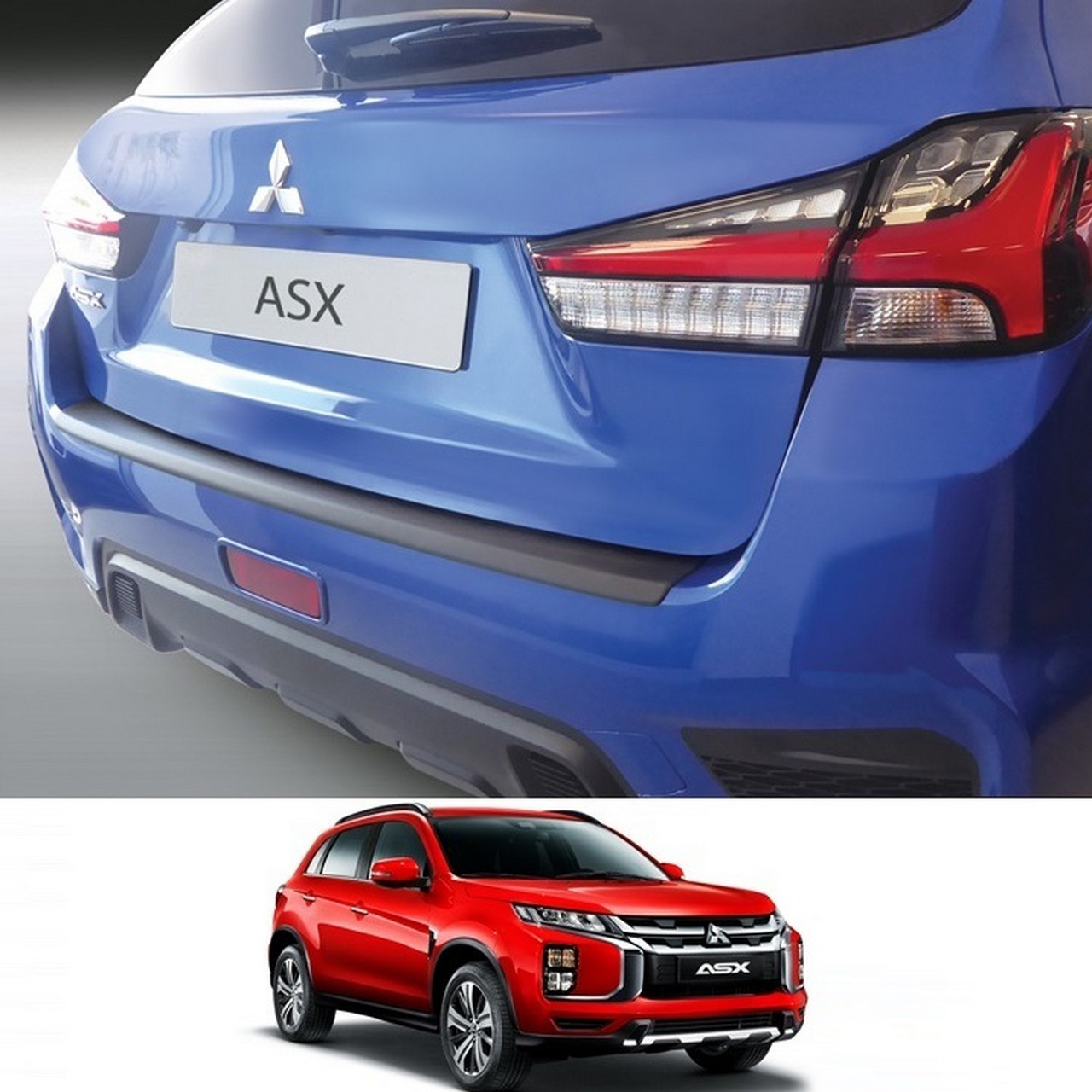 Пластикова захисна накладка на задній бампер для Mitsubishi ASX 2019-2023