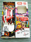 Набір дитячих столових приладів | Ложка вилка дитячий набір | Дитячий набір столових приладів | Тачки Маквин