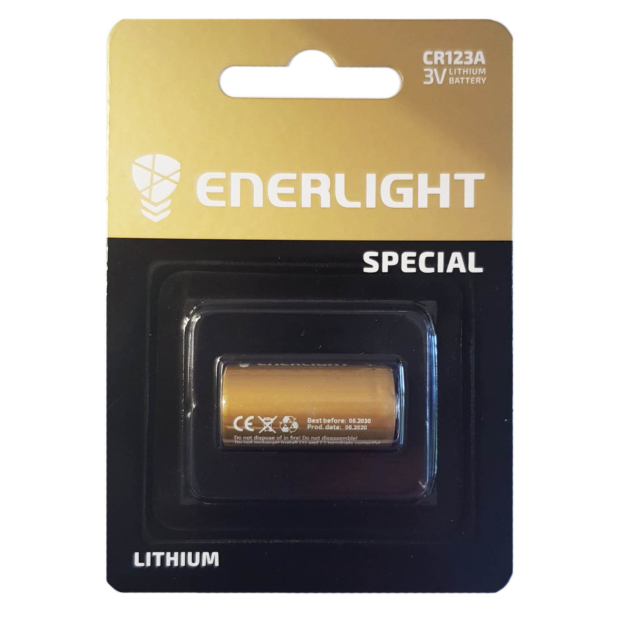 Батарейка літієва Enerlight CR123A U-1 Lithium 3V 1/12