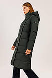 Довга зимова куртка Finn Flare W19-11021-524 Down Fill зелена XL, фото 3