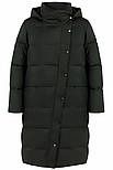 Довга зимова куртка Finn Flare W19-11021-524 Down Fill зелена XL, фото 6