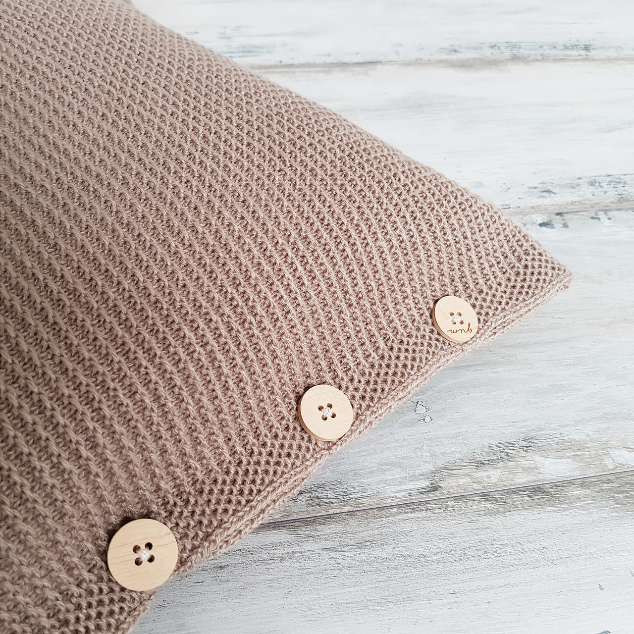 Чохол для подушки в'язаний Ohaina 40x40 Beige