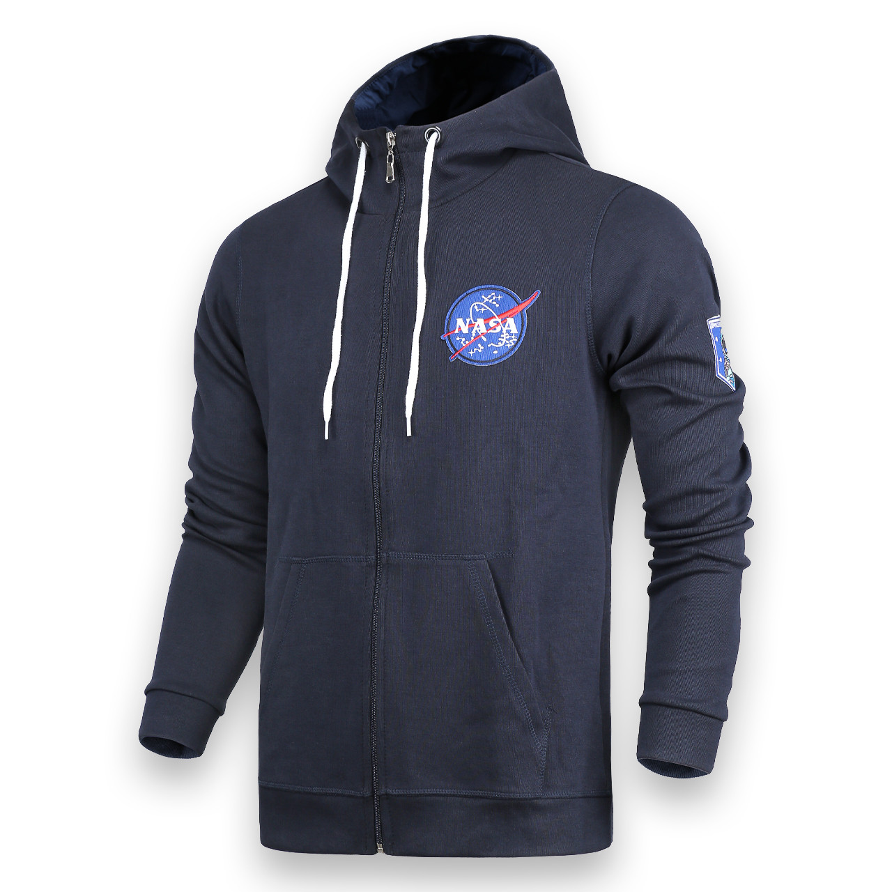 Кофта весна-осінь т синій NASA К-103 з капюш, патч DBLU S(Р) 20-610-004