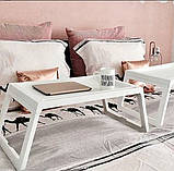 Переносний столик – піднос зі складними ніжками для ноутбука IKEA KLIPSK білий 002.588.82, фото 7
