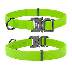 Нашийник WAUDOG WATERPROOF, водостійкий, пряжка-фастекс, 31-49см салатовий