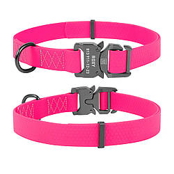 Нашийник WAUDOG WATERPROOF, водостійкий, пряжка-фастекс, 31-49см рожевий