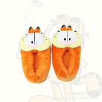 Тапочки для дома Коты Гарфилд, Тапки домашние мягкие Кот Гарфилд, Тапки кигуруми (3024)