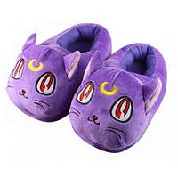 Тапки кигуруми / Тапочки для дома /Детские тапочки сейлор мун / Мужские тапки сейлор мун / Тапочки кошка луна