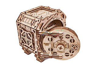 Сейф скарбничка Wood Trick (259 деталей) - механічний дерев'яний 3D пазл конструктор, фото 2