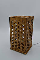 Декоративний нічник із дерева "Зоряне небо" колір горіх