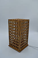 Декоративний нічник із дерева "Квадрат" колір горіх