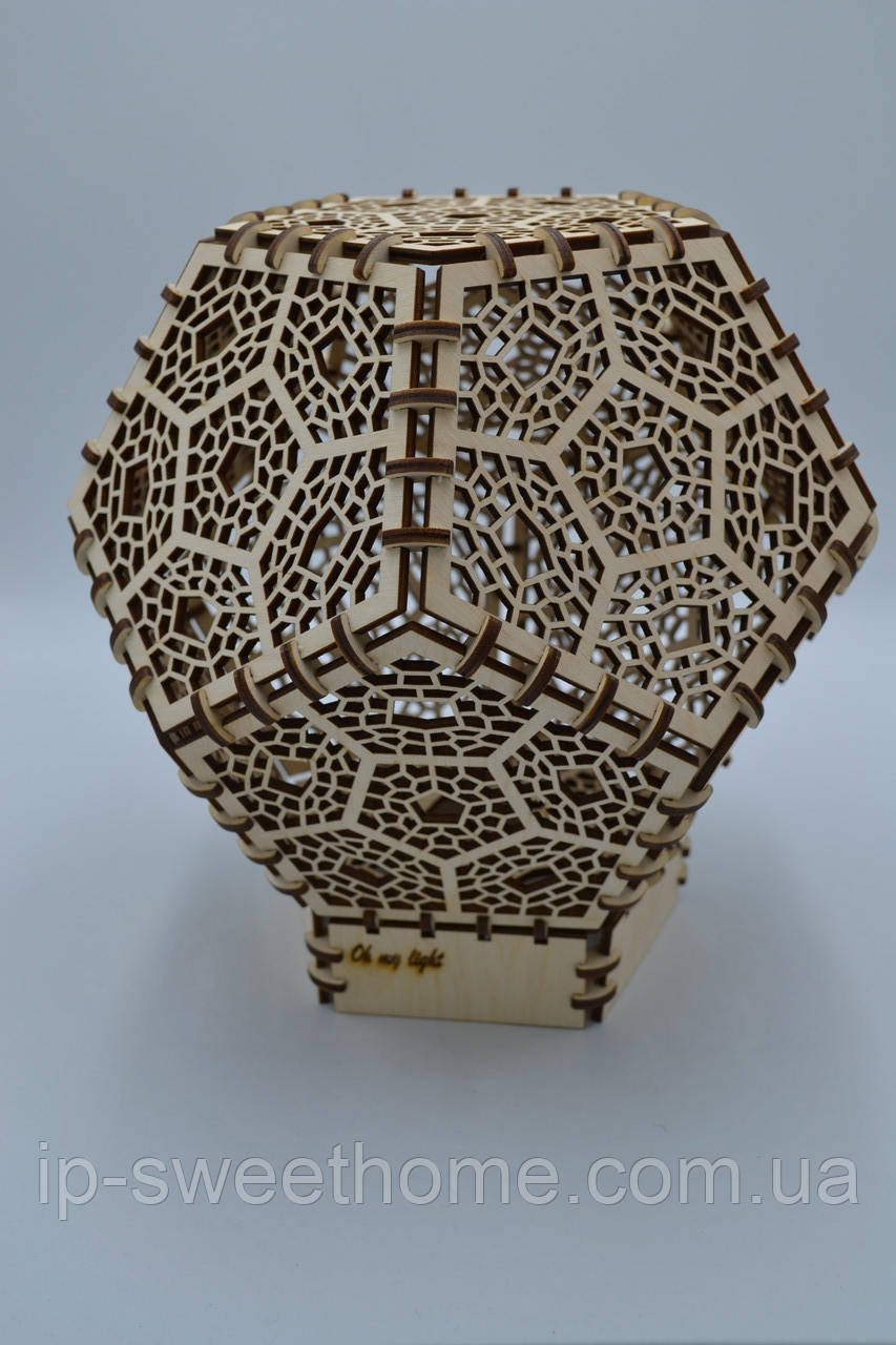 Декоративний нічник із дерева "Додкаедр"
