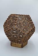 Декоративний нічник із дерева "Додкаедр" колір горіх