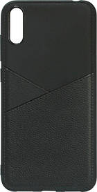 Силикон Huawei Y7 2019/Honor 8X black Leather