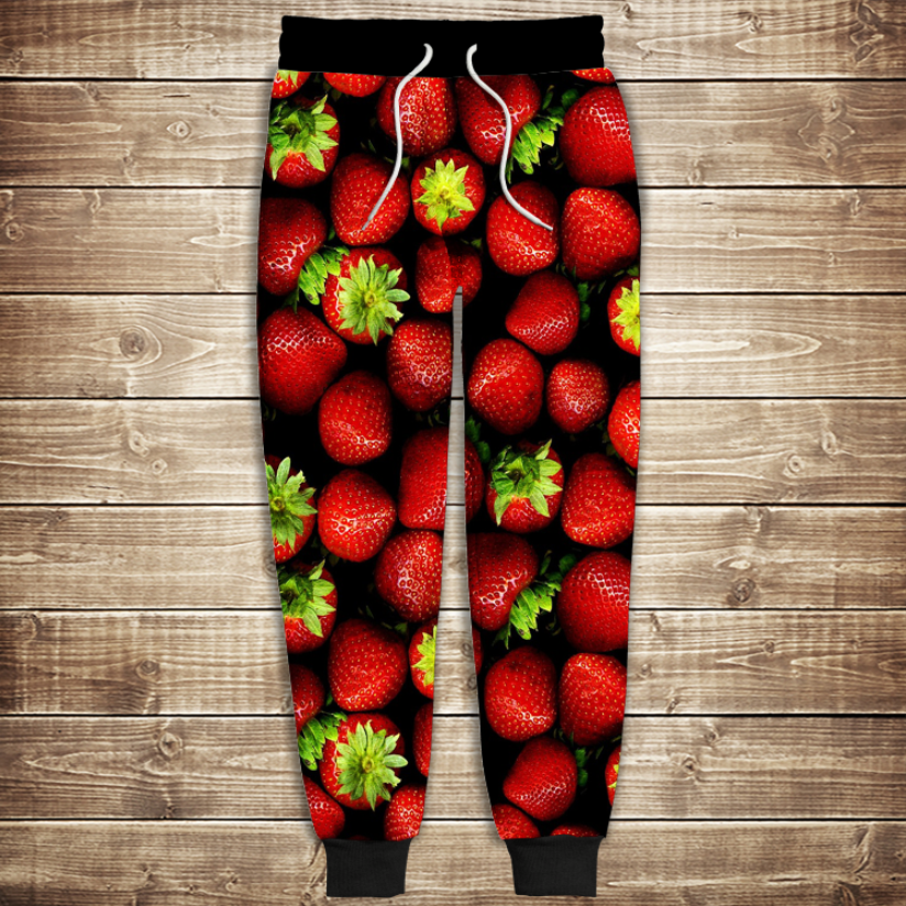 Штани 3D-Полуниця ВСІ Розміри, фото 1