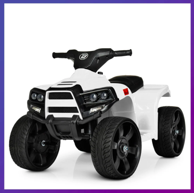 Дитячий електромобіль квадроцикл на акумуляторі Bambi M 3893 білий для дітей 2-6 років