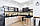 Вініловий кухонний фартух Старий Лондон декор скіналі ПВХ Англія Тауерський міст ретро Бежевий 600*2500 мм, фото 4
