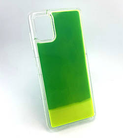 Чохол для Samsung A31, A315 накладка 3D Aqua Color Sand захисний силіконовий салатний жовтий