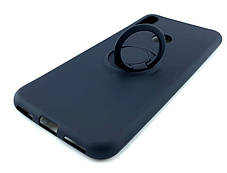 Чохол для Huawei Y6 2019, Y6S накладка з кільцем попсокет силіконовий протиударний синій, фото 3