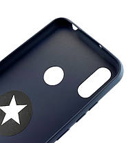 Чохол для Huawei Y6 2019, Y6S накладка з кільцем попсокет силіконовий протиударний синій, фото 4