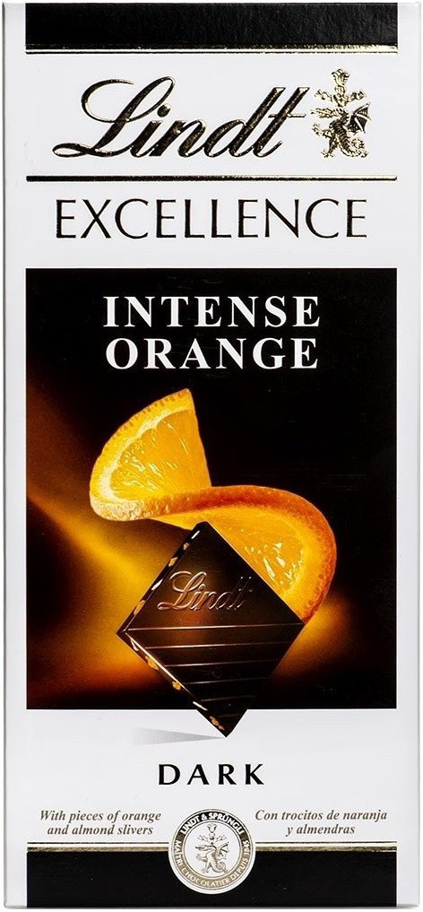 Lindt Чорний шоколад з апельсином 100g, фото 1