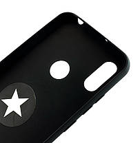 Чохол для Huawei Y6 2019, Y6S накладка з кільцем попсокет силіконовий протиударний чорний, фото 4