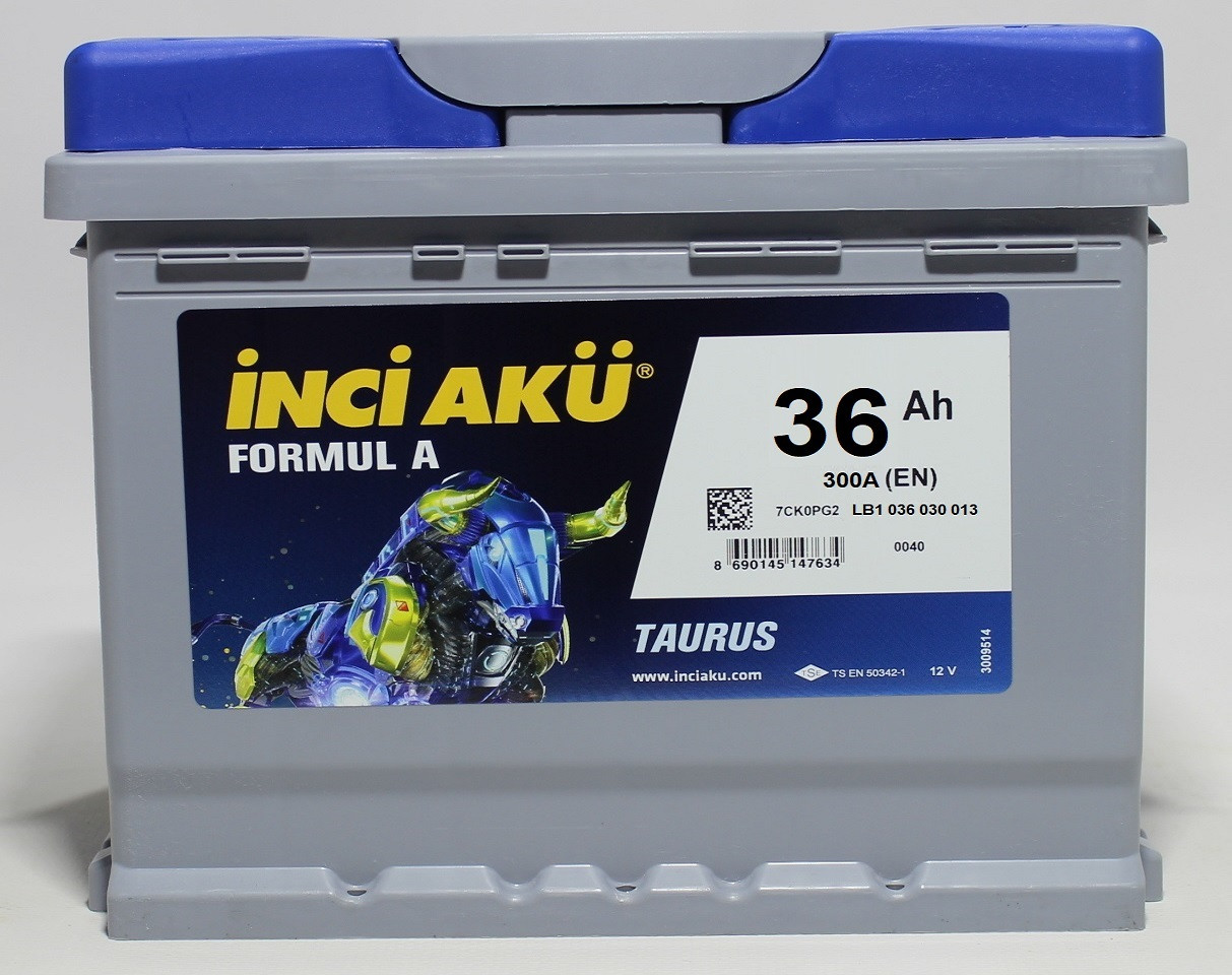 Акумулятор Inci Aku Formula 36Ah/300A R+ LB1 036 030 013 Автомобільний (Інджі Акю) АКБ Туреччина НДС