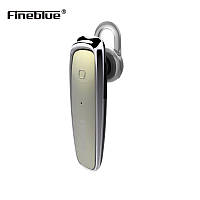 Беспроводная Bluetooth блютуз гарнитура для телефона смартфона Finеblue FX1 Золотистая