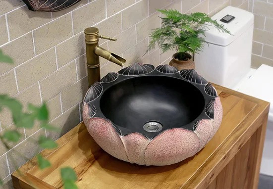 Раковина накладна RD-207 Рожевий, Кругла, фото 1