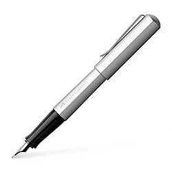 Ручка перова Faber-Castell HEXO Silver, корпус срібний алюміній, перо F, 150511