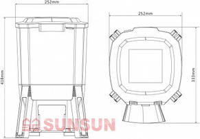 Автоматична годівниця для ставка Sunsun CFF 206, фото 2