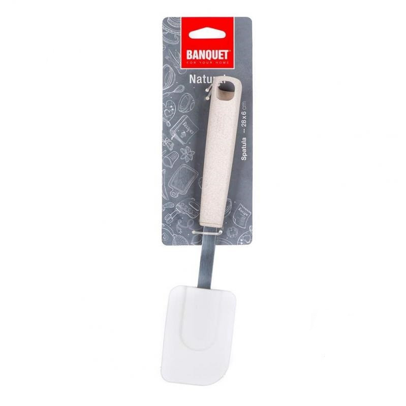 Лопатка кулінарна силіконова 28cm NATURAL Banquet, фото 1